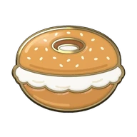Bagel with schmear Bagel with schmear