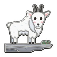 Mountain goat on the ledge Mountain goat on the ledge