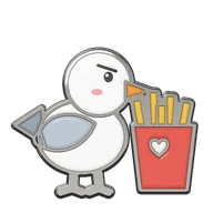 Seagull eyeing the fries Seagull eyeing the fries